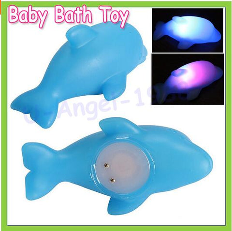 20pcs/lot Baby Child Kids Kid Bath Toy LED Flashing Dolphin Light Bulb Colorful Decor Lamp