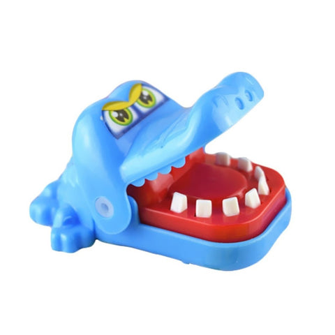 Cute Small Crocodile Mouth Dentist Green Bite Finger Game Toy Home Family Games Gifts Biting Funny Toys for Children Kid Adult Blue Yellow Delivery at Random